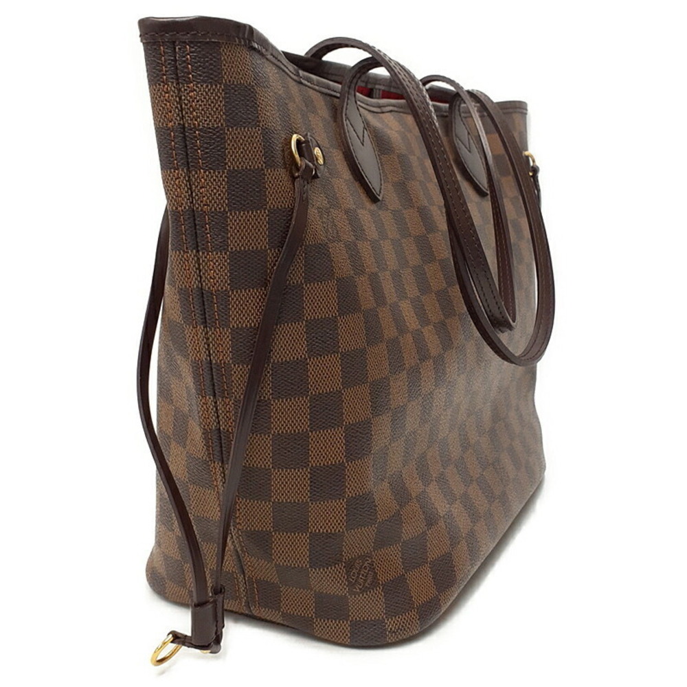 Louis Vuitton Neverfull Ebene Tote Bag Damier Brown